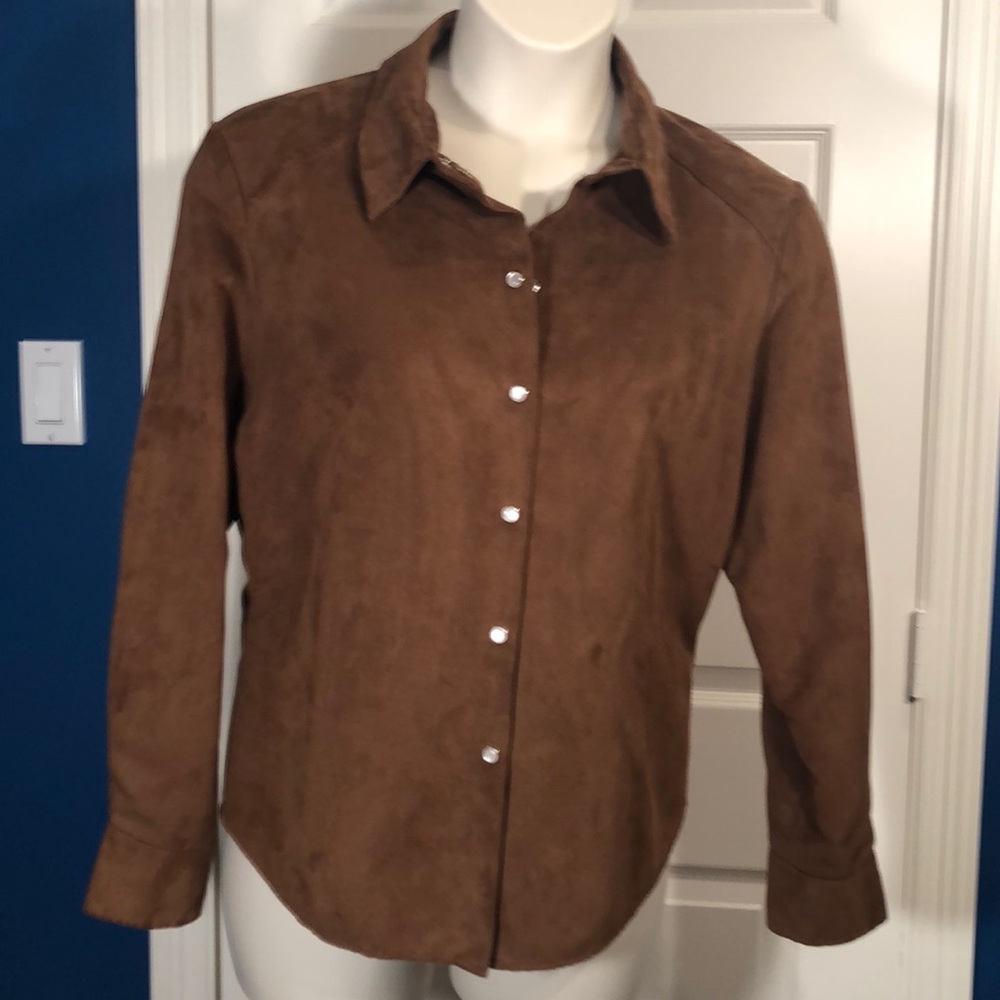 EUC Faux Suede Shirt